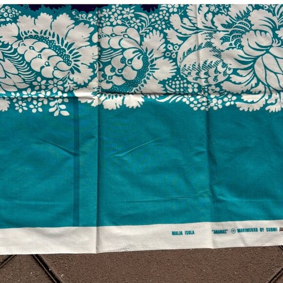 Marimekko by Suomi Finland 1963 Maija Isola "Ananas" Fabric 54" x 38" - Picture 3 of 12